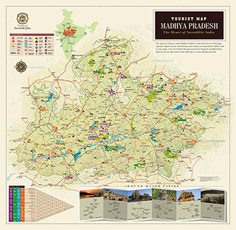 madhya pradesh tourism map with distance pdf